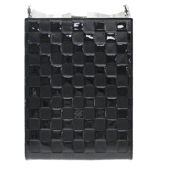 LOUIS VUITTON Ange Hand Bag Damier Vernis Leather Black Silver M92103 75KB434 - Picture 3 of 15